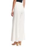 Collection Wide-Leg Tux Pants, Off White