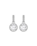 Grace 18K White Gold & Topaz Drop Earrings with Diamonds