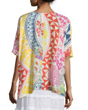 Short-Sleeve Limonada-Print Tee, Multi Colors