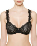 Edenic Lace Underwire Bra, Black