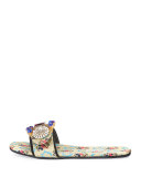 Mogador Anemone Slide Sandal, Turchese