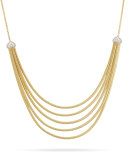 Cairo 5-Strand Bib Necklace with Diamonds