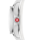 Cape Mini Topaz Watch w/ Double-Wrap Silicone Strap, White/Multi