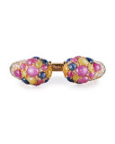 Mixed Sapphire & Diamond Open Cuff Bracelet