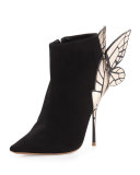 Chiara 3D Butterfly Wing Boot, Black