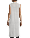 Fisher Project Cascading Crepe Knit Long Vest 