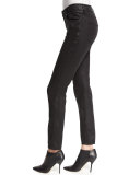 Five-Pocket Coated-Denim Jeans, Black/Multi