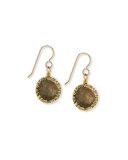 Druzy Round Drop Earrings, Dark Gray