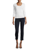 Callie Skinny Ankle Pants, White