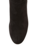 Chinch Suede Mid-Calf Boot, Black