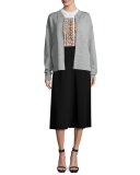 Laced-Waist A-Line Midi Skirt, Matrix