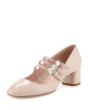Patent 45mm Mary Jane Pump, Cipria