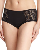 Arizona Low-Rise Lace Hotpants, Black