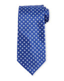 Neat Floral-Patterned Silk Tie