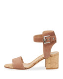 Rikki Low Suede 60mm Chunky-Heel Sandal