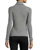 Inga Paneled Mock-Neck Cashmere Sweater