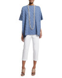 Triple-Strand Long Necklace, White