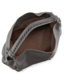 Cervo Large Shoulder Bag, Light Gray