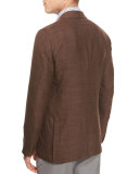 Capri Check Two-Button Sport Coat, Brown
