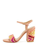 Both Embellished City Sandal, Naked