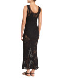 Lace Slip Maxi Dress, Black