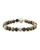 Modern Chain Bead Bracelet, Gold