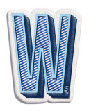 "W" Leather Sticker for Handbag