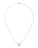 18k Gold Gelato Small Baguette Mother-of-Pearl Necklace
