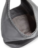 Cervo Large Hobo Bag, New Light Gray