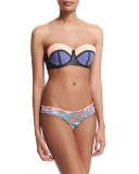 Pitch Blue Timbers Reversible Hipster Swim Bottoms, Multi
