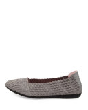 Belicia Stretch-Woven Flat, Pewter