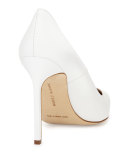 BB Leather 115mm Pump, White 