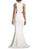 Millbury Cutout Mermaid Gown, White
