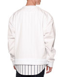 Double-Layer Sweatshirt & Shirt Combo