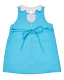 Sleeveless Pique Daisy Dress, Blue, Size 2-6X