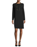 Long-Sleeve Jersey Dress, Petite