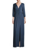 Armand Long Slit-Front Maxi Dress