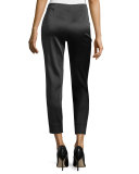 Belle Satin Stanton Pants, Black 