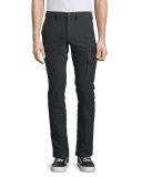 Keating Cotton-Stretch Flannel Cargo Pants, Charcoal