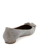 Hangisi Crystal Buckle Flat, Bronze