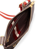Tosna Men's Leather Crossbody Bag, Brown