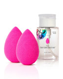 2 original pink blenders + liquid cleanser, 5 oz.