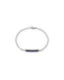 Petite Poesy Blue Sapphire Bracelet in 18K White Gold