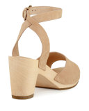 Saber Nubuck Clog Sandal, Powder