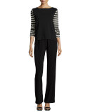 Rochelle Wide-Leg Pants, Black 