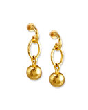 Balloon Drop Ball Earrings in 24K Gold