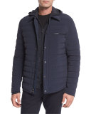 Quilted Shirt-Style Ski Parka, Coastal