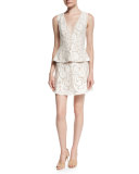 Sleeveless Peplum Cocktail Dress