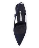 Bretto Textured Fabric Pump, Navy