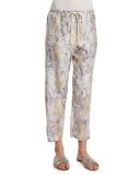 Silk Paisley Lounge Pants